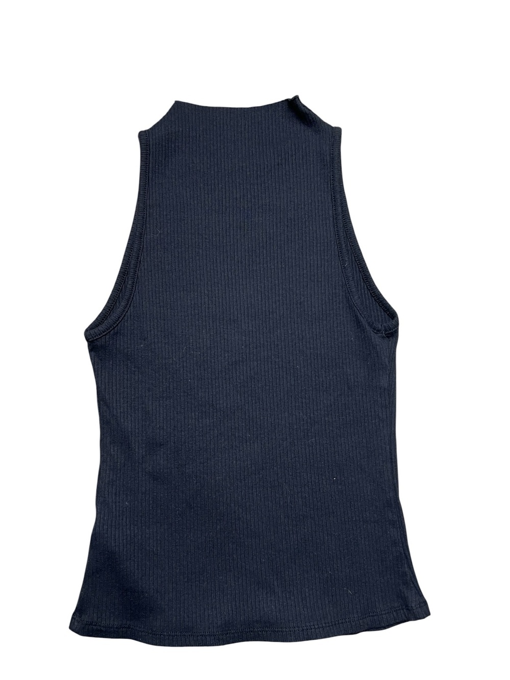 Maeve Anthropologie Black Ribbed High Neck Tank Top Women’s Size Small - Picture 3 of 6